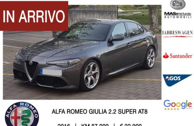 ALFA ROMEO Giulia 2.2 Turbodiesel 180 CV AT8 Super Diesel 2016