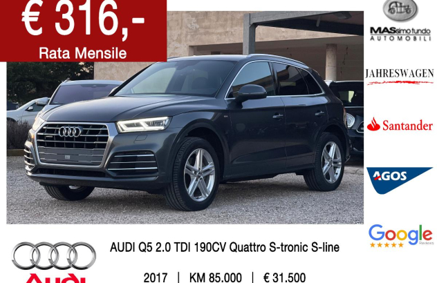 AUDI Q5 2.0 TDI 190CV quattro S tronic Sport Diesel 2017