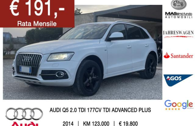 AUDI Q5 2.0 TDI 177 CV quattro S tr Advanced Diesel 2014