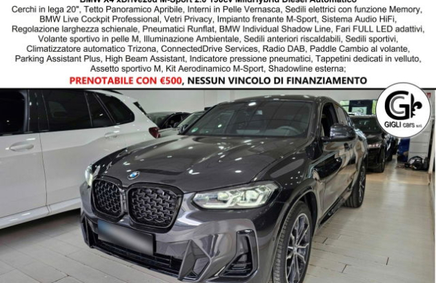 BMW X4  Elettrica-Diesel 2023