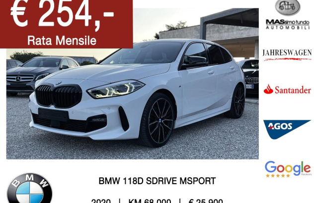 BMW Serie 1 118d 5p. M Sport Diesel 2020