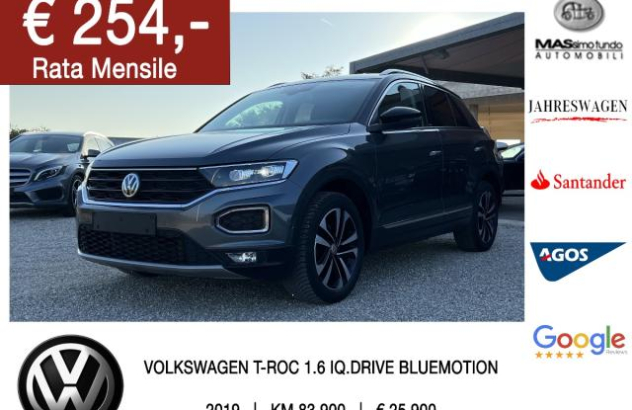 VOLKSWAGEN T-Roc 1.6 TDI SCR Style BlueMotion Tech. Diesel 2019