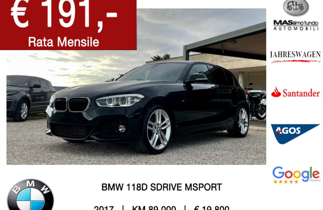 BMW Serie 1 118d 5p. Msport Diesel 2017