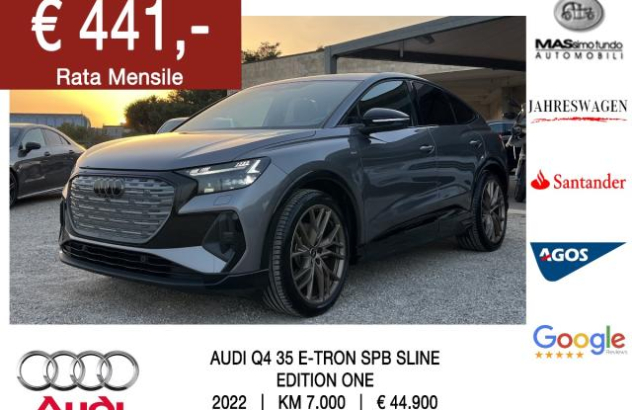 AUDI Q4 e-tron Q4 SPB 35 e-tron S line edition Elettrica 2022